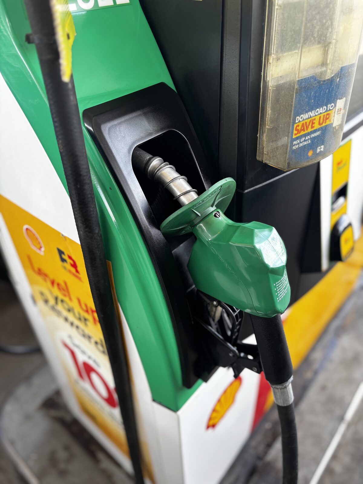 Shell nozzle boot — after FuelMark cleaning