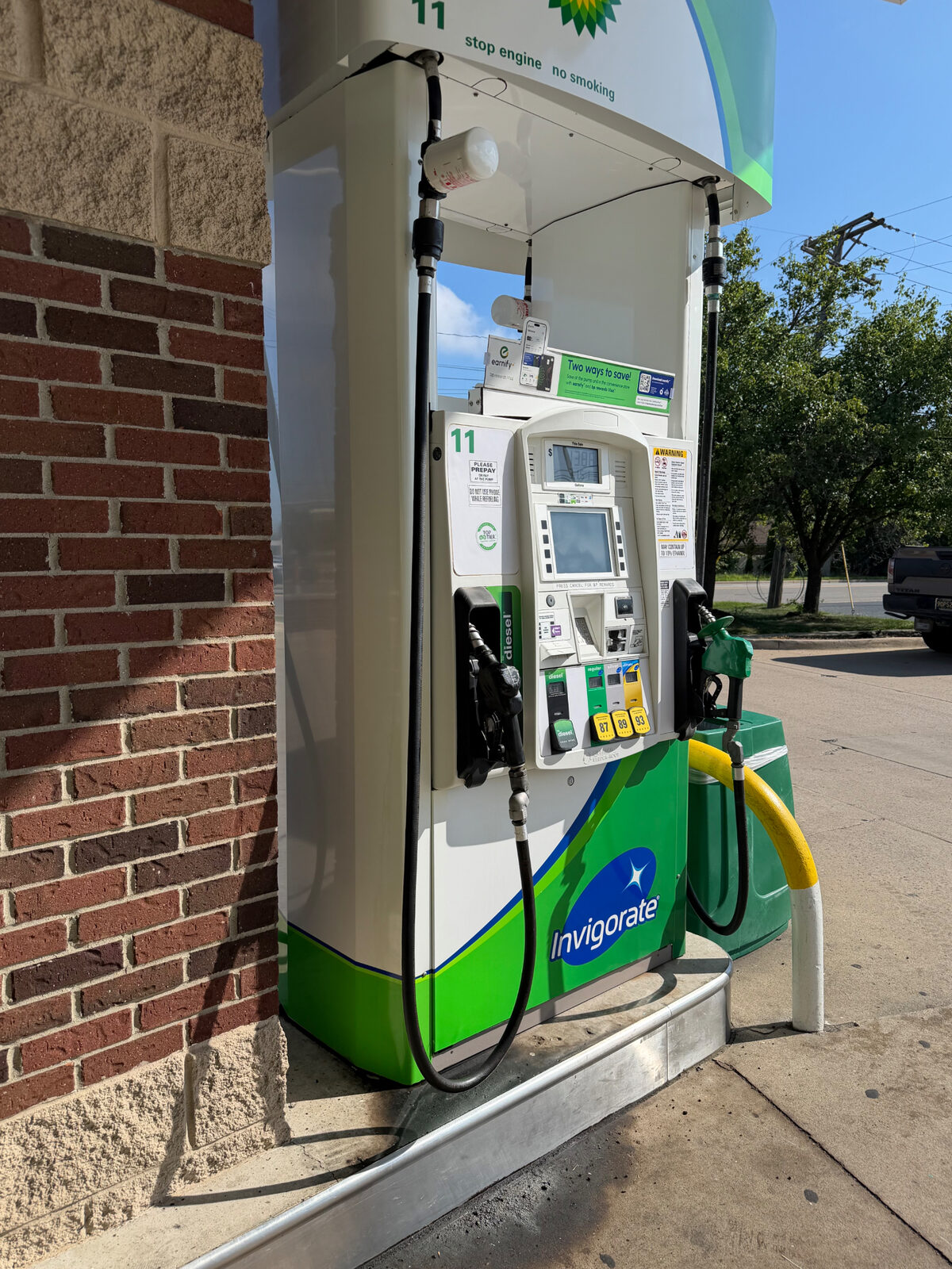 BP Invigorate pump 11 — after FuelMark cleaning